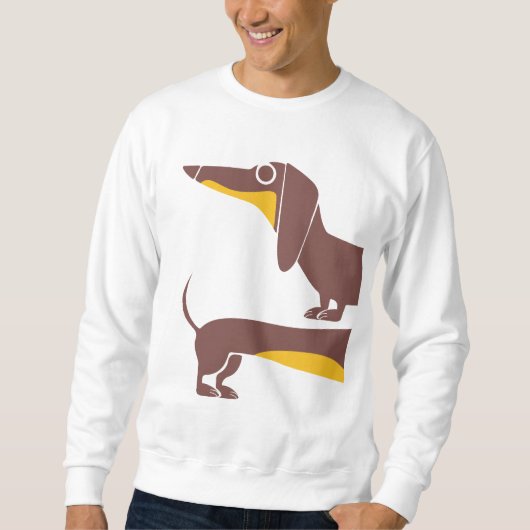 Funny niedliche Dackel für Langhundeeltern Sweatshirt (Vorderseite)