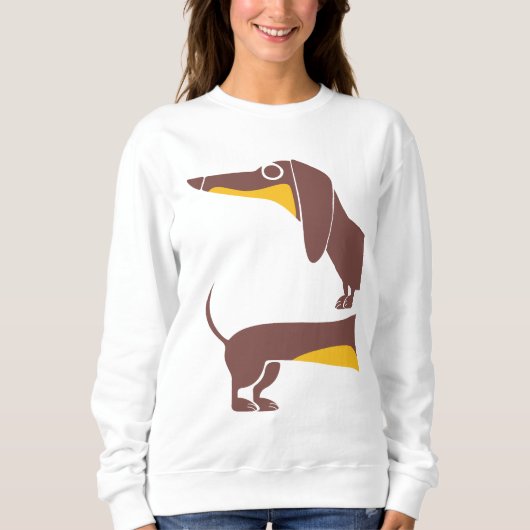 Funny niedliche Dackel für Langhundeeltern Sweatshirt (Vorderseite)