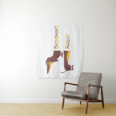 Funny niedliche Dackel für Langhundeeltern Wandteppich (Beispiel)