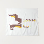 Funny niedliche Dackel für Langhundeeltern Wandteppich (Vorderseite (Horizontal))