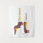 Funny niedliche Dackel für Langhundeeltern Wandteppich (Vorderseite)