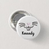 Funny niedliche Grill individuelle Name Ostereierj Button (Vorne & Hinten)