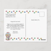 Funny Niedliche Gummiballmaschine, Maßgeschneidert Postkarte (Rückseite)