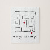 Funny Niedliche handgezogen Maze Valentine Geschen Puzzle (Vertikal)