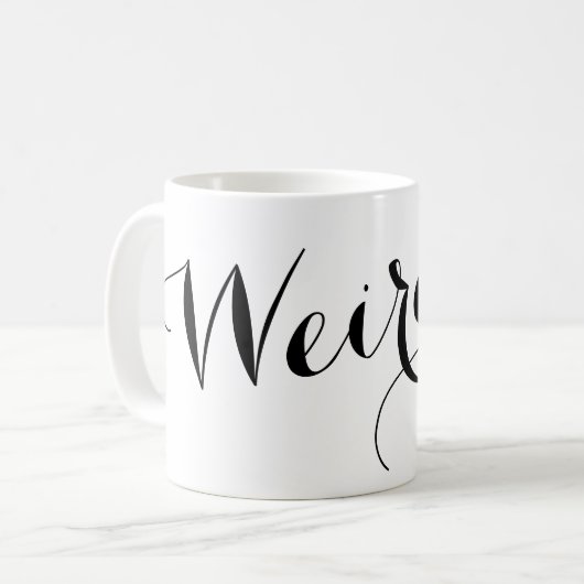 Funny Niedliche Kaffee Tasse - Seltsam (Vorderseite Links)