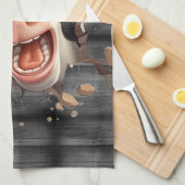 Funny niedliche Kuh Gesicht Spaß Bauern Geschirrtuch (Viertel Falte)