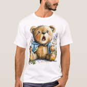 Funny, Niedliche "Oh Deer" Expression Brown Teddy T-Shirt (Vorderseite)