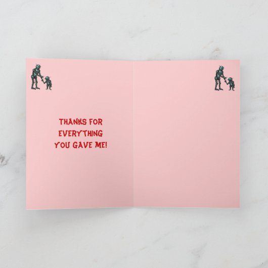 Funny niedliche Roboter Glückwunschkarte zum Mutte Karte (Innenseite)