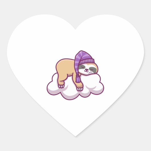 Funny Niedliche Schlampe, die auf Cloud Sticker sc (Vorderseite)