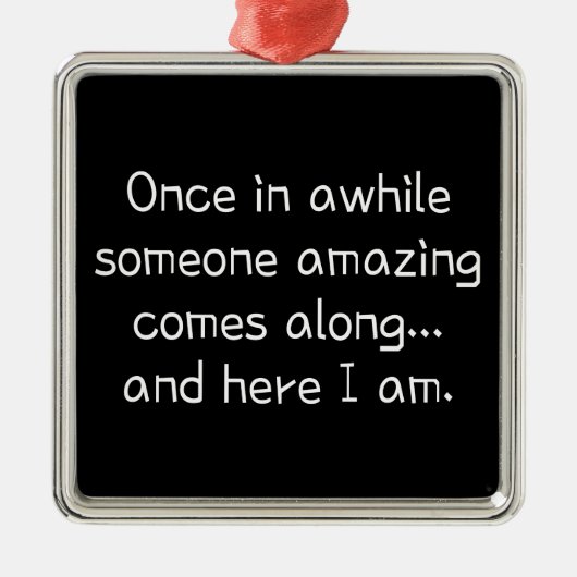 Funny niedliche Teenager Ornament Aus Metall (Vorne)