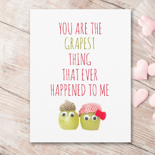 Funny niedliche Veganer Grapest Sache Valentine Po Postkarte