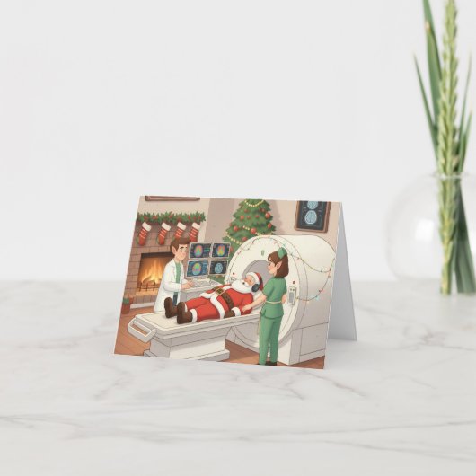 Funny/Niedliche Weihnachtskarte für MRI/CT Techs Karte (Vorderseite)