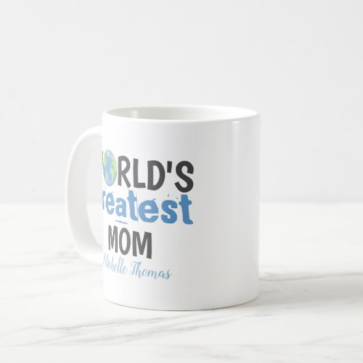 Funny Niedliche Weltbeste Mama Custom Kaffeetasse (Vorderseite Links)