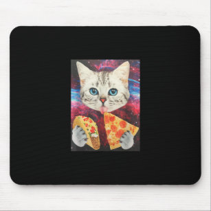 Funny Niedliche Weltraumgalaxie Cat Meme Pizza Tac Mousepad