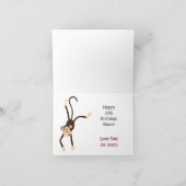 Funny Niedlicher Affe Kinder Girl Boy 10. Geburtst Karte (Innenseite)