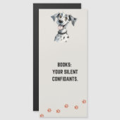 Funny Niedlicher Dalmatiner Dog Lesezeichen mit Zi Magnetkarte (Vorne/Hinten)
