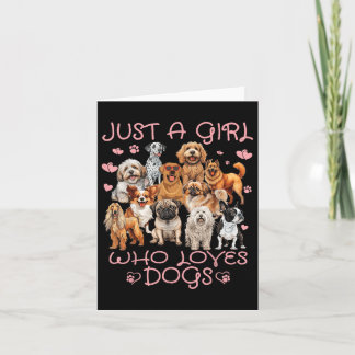 Funny Niedlicher Hund Welpe Lover Just A Girl, die Karte