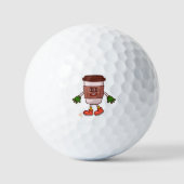 Funny Niedlicher Kaffee Golfball (Vorderseite)