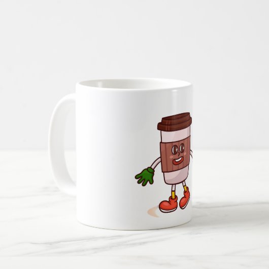 Funny Niedlicher Kaffee Kaffeetasse (Vorderseite Links)