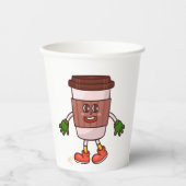 Funny Niedlicher Kaffee Pappbecher (Vorderseite)