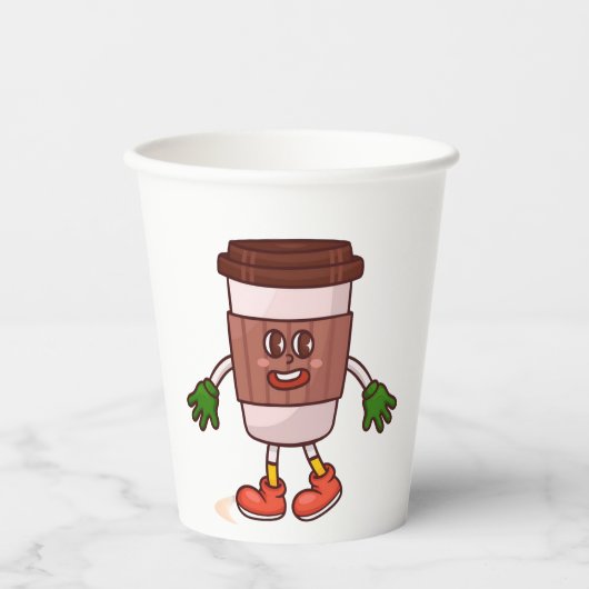 Funny Niedlicher Kaffee Pappbecher (Vorderseite)