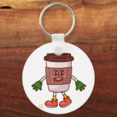 Funny Niedlicher Kaffee Schlüsselanhänger (Rückseite)