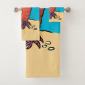 Funny niedlicher lila Cartoon Einsiedlerkrabbe Badhandtuch Set (Insitu)