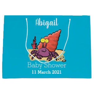 Funny niedlicher lila Cartoon Einsiedlerkrabbe Große Geschenktüte