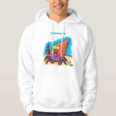 Funny niedlicher lila Cartoon Einsiedlerkrabbe Hoodie (Vorderseite)