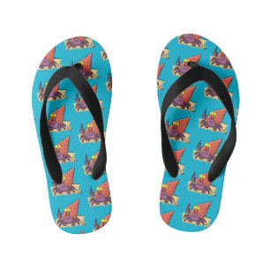 Funny niedlicher lila Cartoon Einsiedlerkrabbe Kinderbadesandalen