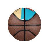 Funny niedlicher lila Cartoon Einsiedlerkrabbe Mini Basketball (Rechts)