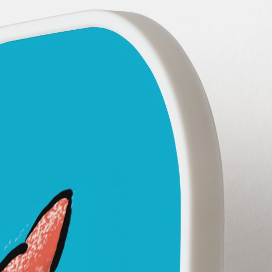 Funny niedlicher lila Cartoon Einsiedlerkrabbe Pickleball Schläger (Linke Seite)