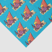 Funny niedlicher lila Cartoon Einsiedlerkrabbe Seidenpapier (Ausschnitt)