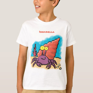 Funny niedlicher lila Cartoon Einsiedlerkrabbe T-Shirt