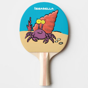 Funny niedlicher lila Cartoon Einsiedlerkrabbe Tischtennis Schläger
