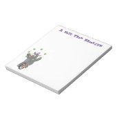 Funny niedlicher Nashorn jonglieren auf Einrad Notizblock (Rotiert)