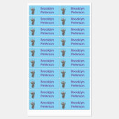 Funny niedlicher Nashorn jonglieren auf Einrad per Etiketten (Blatt)