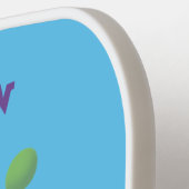 Funny niedlicher Nashorn jonglieren auf Einrad Pickleball Schläger (Linke Seite)