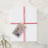 Funny niedlicher Welpe und Weihnachtslieder Geschenkanhänger (Mit Garn)