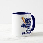 Funny Niedliches Bat Yes I Can Bat a Tausend! Tasse (VorderseiteRechts)