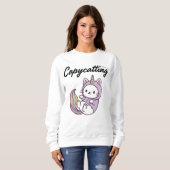 Funny Niedliches einfaches Design für Katzenliebha Sweatshirt (Vorne ganz)