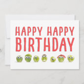 Funny niedliches Gemüse Geburtstagskarte Einladung (Vorderseite)