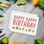 Funny niedliches Gemüse Geburtstagskarte Einladung