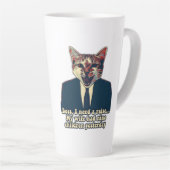 Funny niedliches Katzenmem für Katzenfreunde und K Milchtasse (Rechte Ecke)