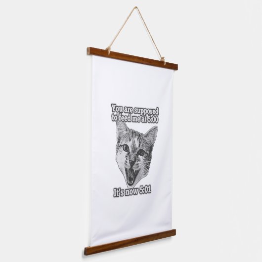 Funny niedliches Katzenmem für Katzengänger und Ka Wandteppich Mit Holzrahmen (Gewinkelt)