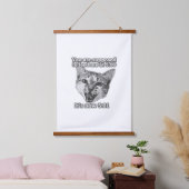 Funny niedliches Katzenmem für Katzengänger und Ka Wandteppich Mit Holzrahmen (Schlafzimmer)