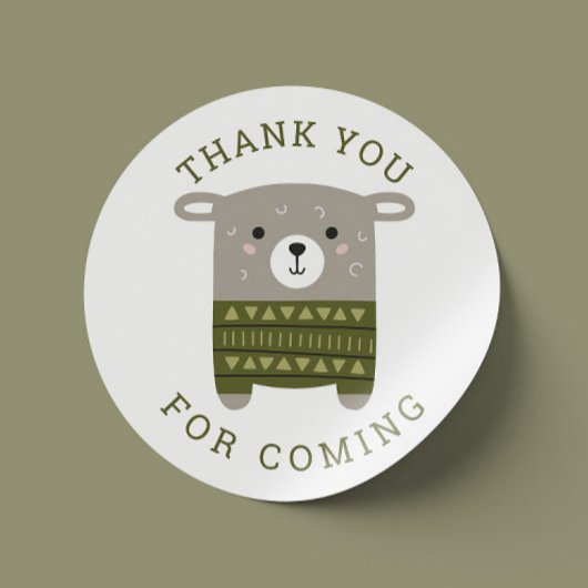 Funny niedliches Schaf. Kinderzoo Geburtstag Gebur Runder Aufkleber