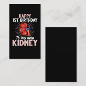 Funny Niere Transplantat Jubiläum Visitenkarte (Vorne/Hinten)