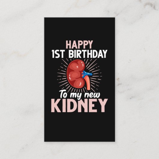 Funny Niere Transplantat Jubiläum Visitenkarte (Vorderseite)