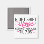 Funny Night Shift Magnet (Vorderseite/Rückseite)